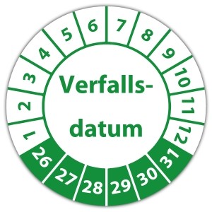Prüfplakette Verfallsdatum - Prüfplaketten auf Rolle