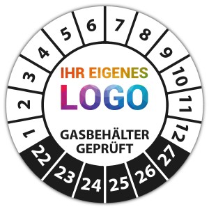 Prüfplakette Gasbehälter geprüft - Prüfplaketten Neutral logo