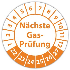Prüfplakette Nächste GasPrüfung - Prüfplaketten Neutral