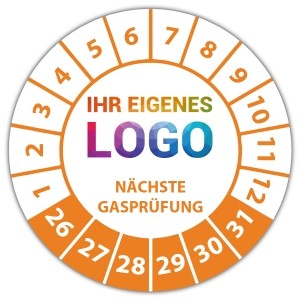 Prüfplakette Nächste GasPrüfung - Prüfplaketten auf Rolle logo