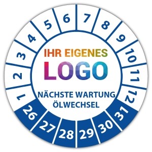 Prüfplakette Nächste Wartung / Ölwechsel - Prüfplaketten auf Rolle logo
