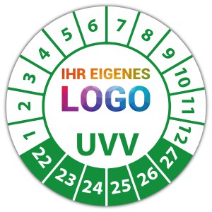 Prüfplakette "UVV" logo