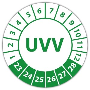 Prüfplakette "UVV"