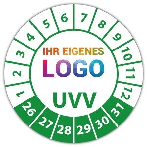 Prüfplakette "UVV" logo