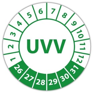 Prüfplakette "UVV"