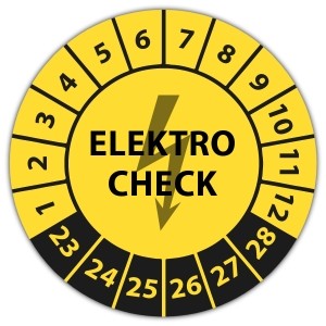 Prüfplakette Elektro-Check - Prüfplaketten VDE / Elektro