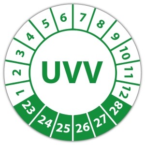 Prüfplakette UVV - Prüfplaketten auf Rolle