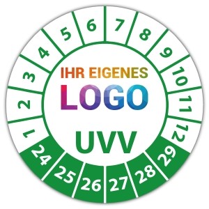 Prüfplakette "UVV" logo