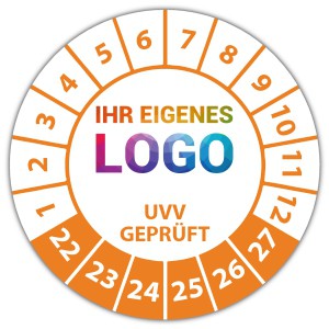 Prüfplakette UVV Geprüft - Prüfplaketten auf Bogen logo