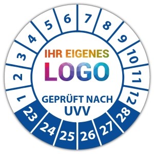 Prüfplakette "Geprüft nach UVV" logo