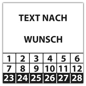 Prüfplakette mit Wunschtext - Individuelle Prüfplaketten