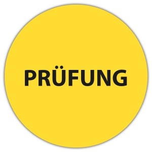 Prüfplakette Dokumentenfolie PRÜFUNG - Prüfplaketten Nächster Prüftermin - Geprüft