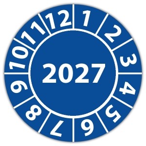 Prüfplakette Dokumentenfolie mit Jahr - Jahr aufkleber 2027