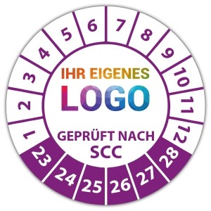 Prüfplakette "Geprüft nach SCC" logo