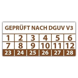 Prüfplakette "Geprüft nach DGUV V3"