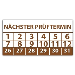 Prüfplakette Nächster Prüftermin - Prüfplaketten Neutral