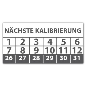 Prüfplakette Nächste Kalibrierung - Prüfplaketten rechteck