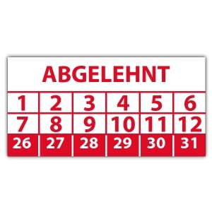 Prüfplakette  Abgelehnt  - Abgelehnt Aufkleber