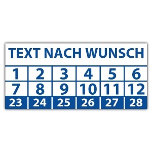 Prüfplakette mit Wunschtext - Individuelle Prüfplaketten