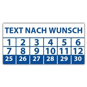 Prüfplakette mit Wunschtext - 
