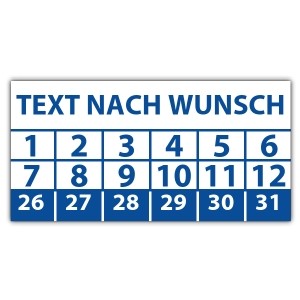 Prüfplakette mit Wunschtext - Prüfplaketten auf Rolle