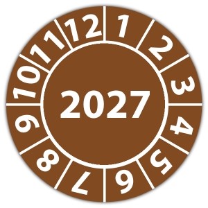Prüfplakette mit Jahr - Jahr aufkleber 2027