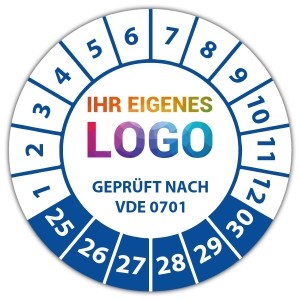 Prüfplakette Dokumentenfolie Geprüft nach VDE 0701 - Prüfplaketten Dokumentenfolie logo