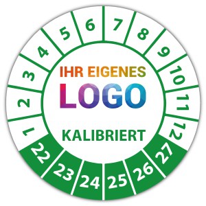 Prüfplakette Dokumentenfolie "kalibriert" logo