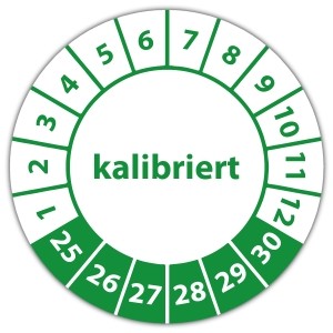 Prüfplakette Dokumentenfolie kalibriert - Prüfplaketten VDE / Elektro