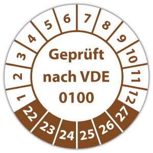 Prüfplakette Geprüft nach VDE 0100 - Prüfplaketten VDE / Elektro