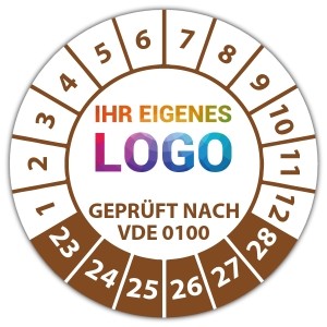 Prüfplakette Geprüft nach VDE 0100 - Prüfplaketten VDE / Elektro logo