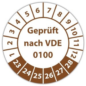 Prüfplakette Geprüft nach VDE 0100 - Prüfplaketten auf Rolle
