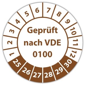 Prüfplakette Geprüft nach VDE 0100 - Prüfplaketten auf Rolle