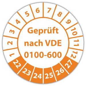 Prüfplakette Geprüft nach VDE 0100-600 - Prüfplaketten auf Rolle