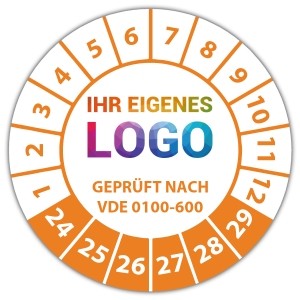 Prüfplakette Geprüft nach VDE 0100-600 - Prüfplaketten VDE / Elektro logo
