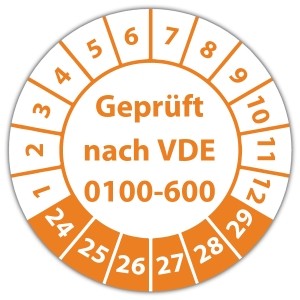 Prüfplakette Geprüft nach VDE 0100-600 - Prüfplaketten VDE / Elektro