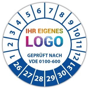 Prüfplakette Geprüft nach VDE 0100-600 - Prüfplaketten auf Rolle logo