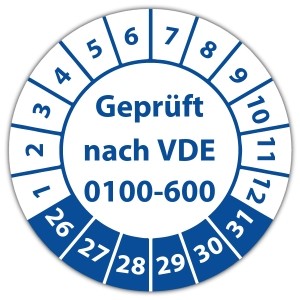 Prüfplakette Geprüft nach VDE 0100-600 - Prüfplaketten auf Rolle