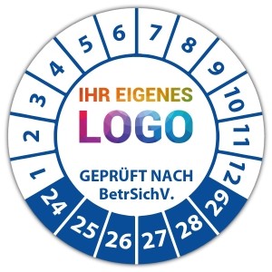 Prüfplakette "Geprüft nach BetrSichV." logo