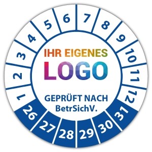 Prüfplakette Geprüft nach BetrSichV. - Prüfplaketten auf Rolle logo