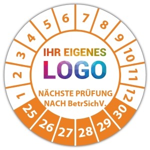 Prüfplakette Nächste Prüfung nach BetrSichV. - Prüfplaketten auf Rolle logo