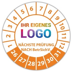 Prüfplakette Nächste Prüfung nach BetrSichV. - Prüfplaketten auf Rolle logo