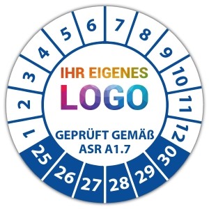 Prüfplakette "Geprüft gemäß ASR A1.7" logo