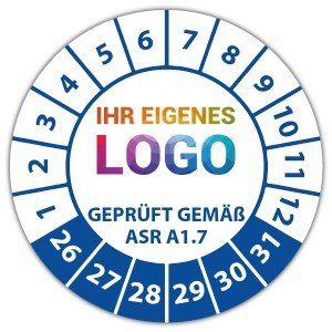 Prüfplakette Geprüft gemäß ASR A1.7 - Türen und Tore logo