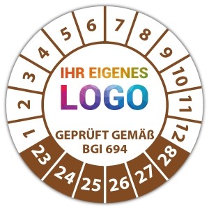 Prüfplakette "Geprüft gemäß BGI 694" logo