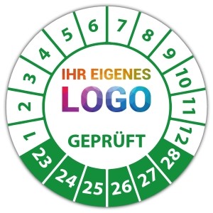 Prüfplakette Geprüft - Prüfplaketten auf Bogen logo