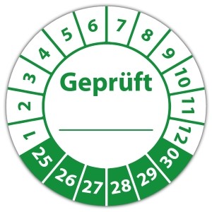 Prüfplakette Geprüft - Prüfplaketten Nächster Prüftermin - Geprüft
