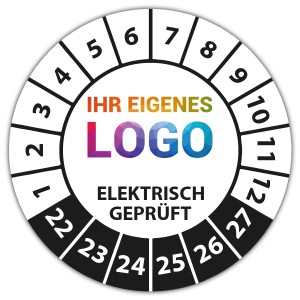 Prüfplakette Elektrisch geprüft - Prüfplaketten VDE / Elektro logo