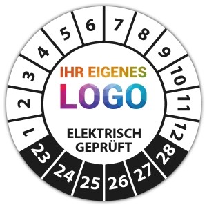 Prüfplakette Elektrisch geprüft - Prüfplaketten auf Bogen logo
