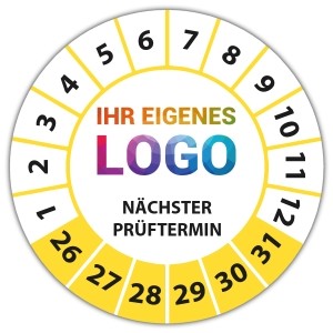 Prüfplakette Dokumentenfolie Nächster Prüftermin - Prüfplaketten Dokumentenfolie logo
